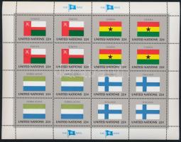 A tagállamok zászlói kisívsor, Flags of states mini sheet set