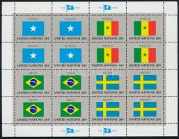 A tagállamok zászlói kisívsor, Falgs of States mini sheet set