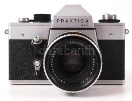 Praktica LLC fényképezőgép Carl Zeiss Jena DDR Pancolar f=1,8/50 objektívvel, eredeti tokjában /  Praktica LLC photo camera with Carl Zeiss Jena DDR Pancolar f=1,8/50 lens, in original case