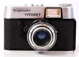 1961-1971 Voigtländer Vitoret fényképezőgép Vaskar f=2,8/50 objektívvel, Prontor 125 zárszerkezettel, eredeti tokjában /  Voigtländer Vitoret photo camera with Vaskar f=2,8/50 lens, Prontor 125 shutter in original case