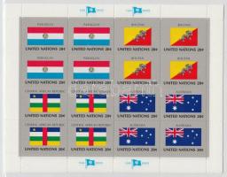 A tagállamok zászlói kisívsor, Flags of States mini sheet set
