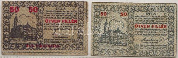 1919. Pécs 50f 2 klf típusban T:II
