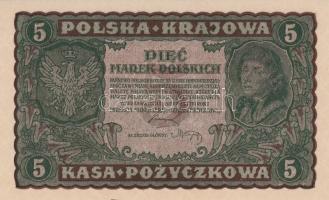 Lengyelország 1919. 5M T:I Poland 1919. 5 Marek C:UNC