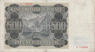 Lengyelország 1940. 500Zl T:III
Poland 1940. 500 Zlotych C:F