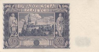 Lengyelország 1936. 20Zl T:I-
Poland 1936. 20 Zlotych C:AU