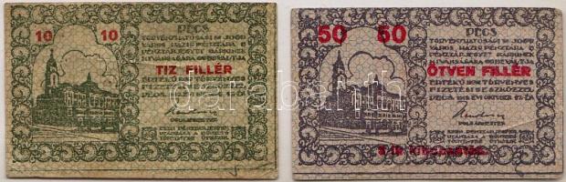 1919. Pécs 10f + 50f T:II