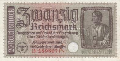 Német 3. Birodalom 1940-1945. 20M T:III German Third Reich 1940-1945. 20 Reichsmark C:F