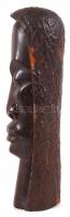 Joaquin jelzéssel: Afrikai faragott női fej, ében fa, hibátlan, m: 31cm