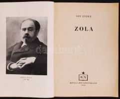 Sós Endre: Zola. Bp., 1952, Művelt Nép. Kiadói papírkötésben, dedikált (!)