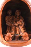 Betlehem, festett kerámia, jelzés nélkül, hibátlan, m:24 cm