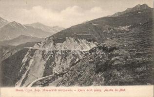 Mletsky slope, Montée de Mlet; Georgian military route