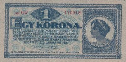 1920. 20f + 50f + 1K + 10K + 20K (2x) kétféle szín T:I,I- + 100K "Orell Füssli Zürich" T:I...