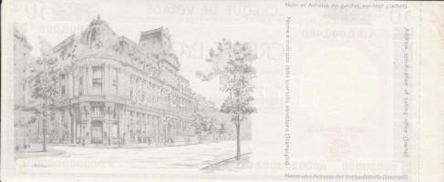 Franciaország DN 50Fr "SPECIMEN" utazási csekk T:II
France ND 50 Francs "SPECIMEN&quo...