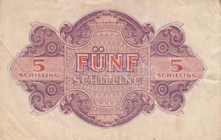 Ausztria / nemzetközi megszállás 1944. 1Sch + 2Sch + 5Sch + 50Sch felülbélyegzéssel + 100Sch felülbé...