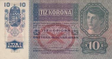 1915. 10K "Deutschösterreich" felülnyomással (5x) ebből 3db-2db egymás utáni sorszámmal T:I