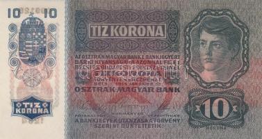 1915. 10K "Deutschösterreich" felülnyomással (5x) ebből 3db-2db egymás utáni sorszámmal T:...