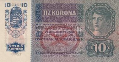 1915. 10K "Deutschösterreich" felülnyomással (5x) ebből 3db-2db egymás utáni sorszámmal T:...