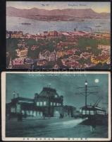 5 db postázatlan városképes lap, Japán, Hong Kong / 5 postcards from Japan and Hong Kong