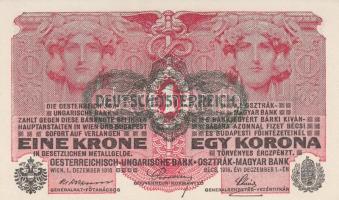 1916. 1K "Deutschösterreich" felülnyomással (5x) ebből 3db-2db egymás utáni sorszámmal T:I