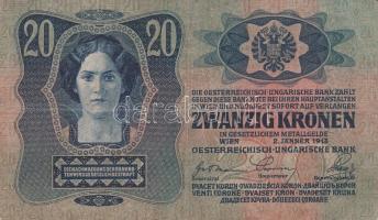 1902. 1000K + 1912. 100K + 1913. 20K I. és II. kiadás, felülbélyegzése nélkül mindegyik T:II,II-,III