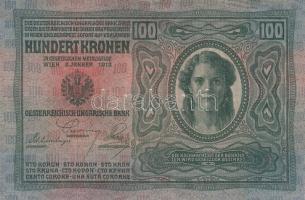 1902. 1000K + 1912. 100K + 1913. 20K I. és II. kiadás, felülbélyegzése nélkül mindegyik T:II,II-,III