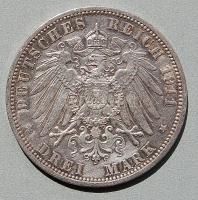 D.Reich/Poroszország 1911. 3M Ag T:2/3