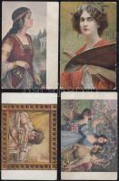 68 db festmény reprodukciós és művész képeslap / 68 Art reproduction postcard