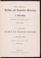 Dr. Ballagi Mór: Új teljes német és magyar szótár. Magyar-német rész; Német-magyar rész. Ötödik kiad...