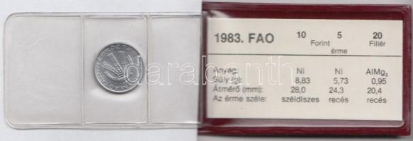 1983. "FAO" sor 20Ft, 5Ft, 10Ft eredeti plasztikcsomagolásban, tanúsítvánnyal T:BU