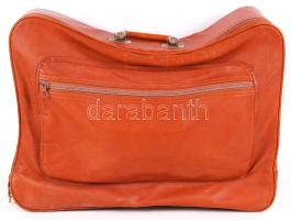 Régi bőr utazó bőrönd, kulcsos zárral / Vintage leather baggage 60x50 cm