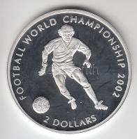 Cook-szigetek 2002. 2$ Ag "Futball VB" (10g/0.999) T:PP Cook Islands 2002. 2 Dollars Ag "Football World Championship" (10g/0.999) C:PP