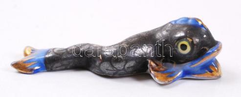 Herendi mini halacska, kézzel festett, jelzett (koronás), hibátlan, h:5 cm