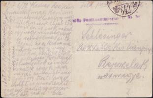 Unidentified Polish town view postcard with Feldpost cancellation; J. H. Spitzer's shop with He...