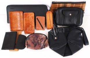 12 db klf táska, tok, tárca, bőr és műbőr