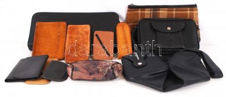 12 db klf táska, tok, tárca, bőr és műbőr