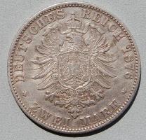 D.Reich/Bajorország 1876. 2M Ag Ludwig II T:3 ü