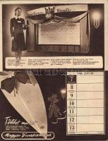 1940 Magyar Divatcsarnok naptár sok reklámmal, jó állapotban