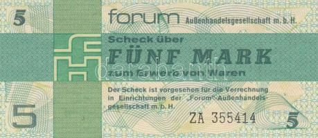 NDK / Forum Aussenhandelgesellschaft 1979. 5M "ZA" T:I GDR / Foreign Exchange Certificates 1979. 5 Mark "ZA" C:UNC