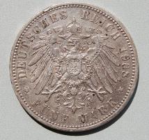 D.Reich/Poroszország 1908. 5M Ag T:3+ pici ph.