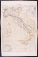 cca 1890 3db térkép (világtérkép, Olaszország, Nagy-Britannia és Írország), Brockhaus / 
Maps from B...