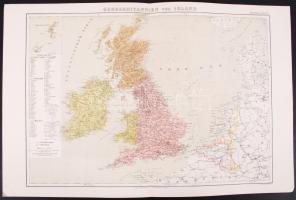 cca 1890 3db térkép (világtérkép, Olaszország, Nagy-Britannia és Írország), Brockhaus / 
Maps from B...