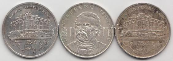 1992-1994. 200Ft Ag "MNB" + "Deák" (3x) T:2,2-