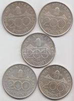 1994. 200Ft Ag "Deák" (5x) T:2