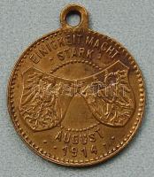 Ausztria 1914. "Franz Joseph I-Wilhelm II" Br mini emlékérem T:2/3