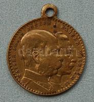 Ausztria 1914. "Franz Joseph I-Wilhelm II" Br mini emlékérem T:2/3