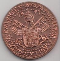 1991.  "II. János Pál / A pápa magyarországi látogatása emlékére" Br emlékérem (50mm) dísz...