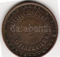 Új-Zéland/Grahamstown 1874. "Token"/ szükségpénz Br T:3