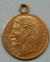 Franciaország 1856. "III. Napoleon" kis réz emlékérem T:3+