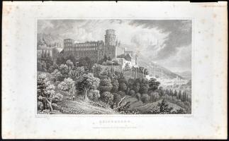 cca 1850 60db acélmetszet német és osztrák városokról, tájakról / 
60 steel engravings of German and...