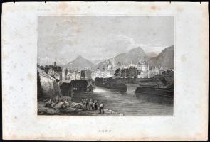 cca 1850 60db acélmetszet német és osztrák városokról, tájakról / 
60 steel engravings of German and...